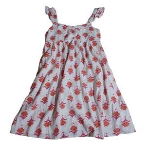 J. Crew White and Pink Floral Babydoll Dress
